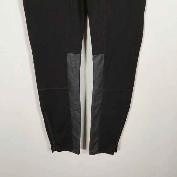 Madewell Black  Faux Leather Panel Pants - Picture 6 of 13